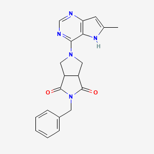 5-Benzyl-2-(6-methyl-5H-pyrrolo[3,2-d]pyrimidin-4-yl)-1,3,3a,6a-tetrahydropyrrolo[3,4-c]pyrrole-4,6-dione