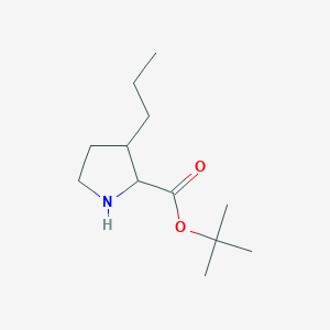 molecular formula C12H23NO2 B2475112 Tert-butyl 3-propylpyrrolidine-2-carboxylate CAS No. 2248260-13-9