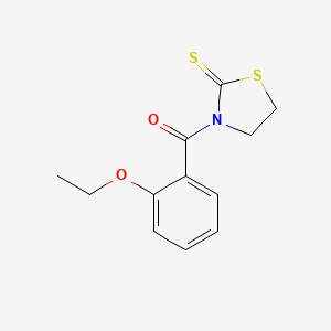 molecular formula C12H13NO2S2 B2475114 3-(2-Ethoxybenzoyl)-1,3-thiazolidine-2-thione CAS No. 1092291-15-0