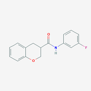 molecular formula C16H14FNO2 B2475119 N-(3-fluorophenyl)-3,4-dihydro-2H-chromene-3-carboxamide CAS No. 924824-27-1