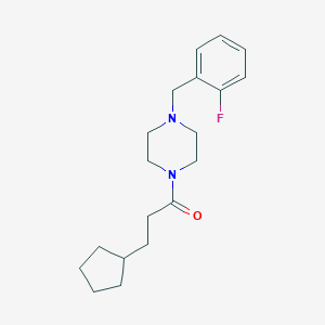 molecular formula C19H27FN2O B247513 1-(3-Cyclopentylpropanoyl)-4-(2-fluorobenzyl)piperazine 