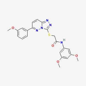 molecular formula C22H21N5O4S B2475132 N-(3,5-二甲氧基苯基)-2-((6-(3-甲氧基苯基)-[1,2,4]三唑并[4,3-b]哒嗪-3-基)硫代)乙酰胺 CAS No. 894062-77-2