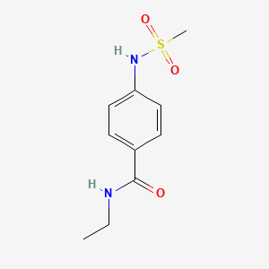 molecular formula C10H14N2O3S B2475135 N-乙基-4-[(甲基磺酰基)氨基]苯甲酰胺 CAS No. 824974-96-1
