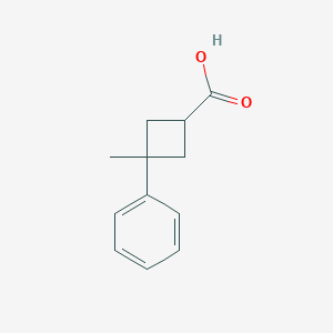 molecular formula C12H14O2 B2475142 3β-甲基-3-苯基环丁烷-1β-羧酸 CAS No. 2377036-37-6