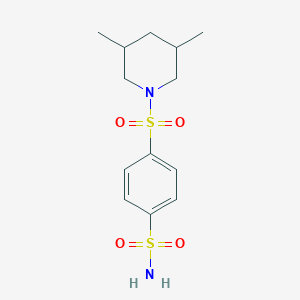 molecular formula C13H20N2O4S2 B2475143 4-[(3,5-Dimethylpiperidin-1-yl)sulfonyl]benzene-1-sulfonamide CAS No. 1062031-89-3