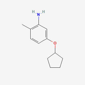 molecular formula C12H17NO B2475144 5-Cyclopentyloxy-2-methylaniline CAS No. 1175920-64-5