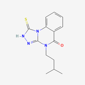 molecular formula C14H16N4OS B2475146 4-(3-甲基丁基)-1-硫代-4H,5H-[1,2,4]三唑并[4,3-a]喹唑啉-5-酮 CAS No. 750624-62-5