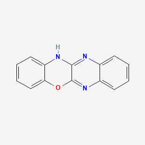 molecular formula C14H9N3O B2475153 12H-quinoxalino[2,3-b][1,4]benzoxazine CAS No. 258-16-2