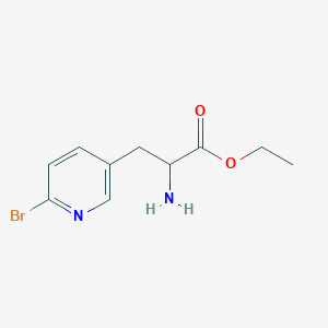 molecular formula C10H13BrN2O2 B2475167 Ethyl 2-amino-3-(6-bromopyridin-3-yl)propanoate CAS No. 1379881-15-8