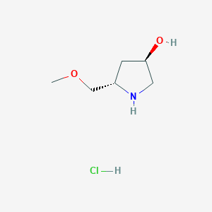 molecular formula C6H14ClNO2 B2475168 (3R,5S)-5-(甲氧甲基)吡咯烷-3-醇盐酸盐 CAS No. 1955474-68-6