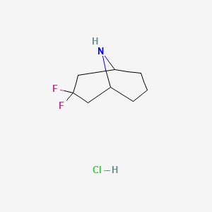 molecular formula C8H14ClF2N B2475170 3,3-Difluoro-9-azabicyclo[3.3.1]nonane hydrochloride CAS No. 1909320-20-2