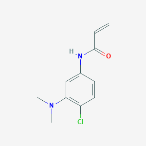molecular formula C11H13ClN2O B2475171 N-[4-Chloro-3-(dimethylamino)phenyl]prop-2-enamide CAS No. 2361646-23-1