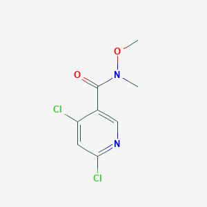 molecular formula C8H8Cl2N2O2 B2475175 4,6-二氯-N-甲氧基-N-甲基烟酰胺 CAS No. 1211522-24-5