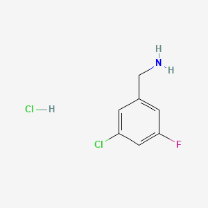 molecular formula C7H8Cl2FN B2475180 3-Chloro-5-fluorobenzylamine hydrochloride CAS No. 90389-34-7