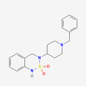 molecular formula C19H23N3O2S B2475182 3-(1-Benzylpiperidin-4-yl)-3,4-dihydro-1H-2LAMBDA(6),1,3-benzothiadiazine-2,2-dione CAS No. 79099-04-0