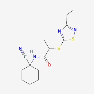N-(1-cyanocyclohexyl)-2-[(3-ethyl-1,2,4-thiadiazol-5-yl)sulfanyl]propanamide