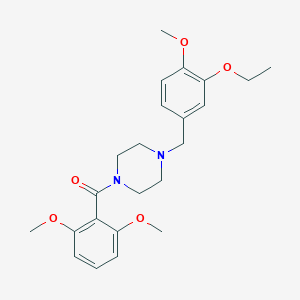 molecular formula C23H30N2O5 B247519 1-(2,6-Dimethoxybenzoyl)-4-(3-ethoxy-4-methoxybenzyl)piperazine 