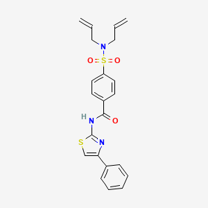 4-(N,N-diallylsulfamoyl)-N-(4-phenylthiazol-2-yl)benzamide