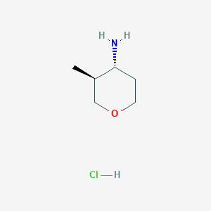 molecular formula C6H14ClNO B2475195 (3S,4R)-3-Methyltetrahydro-2H-pyran-4-amine HCl CAS No. 1523530-71-3; 1682655-57-7