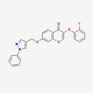 3-(2-fluorophenoxy)-7-[(1-phenyl-1H-pyrazol-4-yl)methoxy]-4H-chromen-4-one