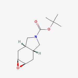 molecular formula C13H21NO3 B2475201 Tert-butyl (1aR,2aR,5aS,6aS)-1a,2,2a,3,5,5a,6,6a-octahydrooxireno[2,3-f]isoindole-4-carboxylate CAS No. 2640571-95-3