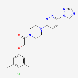 1-(4-(6-(1H-1,2,4-triazol-1-yl)pyridazin-3-yl)piperazin-1-yl)-2-(4-chloro-3,5-dimethylphenoxy)ethanone