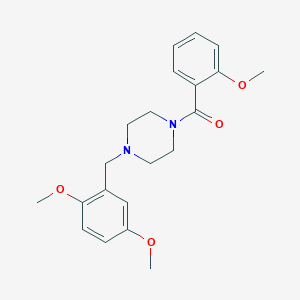 molecular formula C21H26N2O4 B247521 1-(2,5-Dimethoxybenzyl)-4-(2-methoxybenzoyl)piperazine 