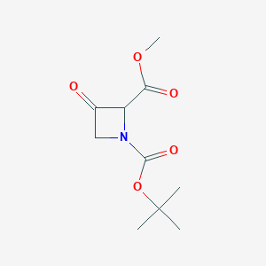 molecular formula C10H15NO5 B2475217 1-O-Tert-butyl 2-O-methyl 3-oxoazetidine-1,2-dicarboxylate CAS No. 2382936-95-8