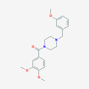 molecular formula C21H26N2O4 B247522 1-(3,4-Dimethoxybenzoyl)-4-(3-methoxybenzyl)piperazine 
