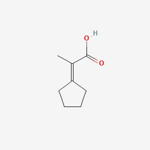 molecular formula C8H12O2 B2475221 2-Cyclopentylidenepropanoic acid CAS No. 81303-03-9