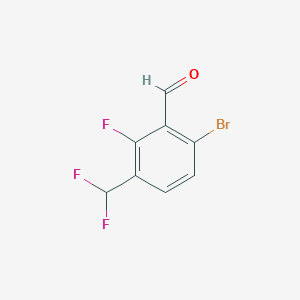 molecular formula C8H4BrF3O B2475230 6-溴-3-(二氟甲基)-2-氟苯甲醛 CAS No. 2092861-81-7