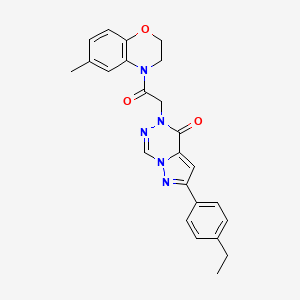 molecular formula C24H23N5O3 B2475241 2-(4-乙基苯基)-5-[2-(6-甲基-2,3-二氢-4H-1,4-苯并恶嗪-4-基)-2-氧代乙基]吡唑并[1,5-d][1,2,4]三嗪-4(5H)-酮 CAS No. 1291862-34-4