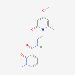 molecular formula C16H19N3O4 B2475242 N-(2-(4-methoxy-6-methyl-2-oxopyridin-1(2H)-yl)ethyl)-1-methyl-2-oxo-1,2-dihydropyridine-3-carboxamide CAS No. 1903045-98-6