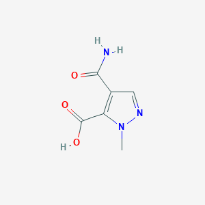molecular formula C6H7N3O3 B2475247 4-carbamoyl-1-methyl-1H-pyrazole-5-carboxylic acid CAS No. 1006484-27-0