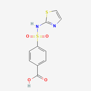 molecular formula C10H8N2O4S2 B2475253 4-[(1,3-Thiazol-2-yl)sulfamoyl]benzoic acid CAS No. 857540-99-9