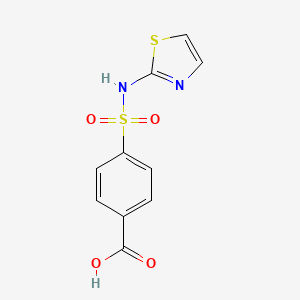 molecular formula C10H8N2O4S2 B2475253 4-[(1,3-噻唑-2-基)磺胺基]苯甲酸 CAS No. 857540-99-9