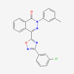 molecular formula C23H15ClN4O2 B2475256 4-[3-(3-chlorophenyl)-1,2,4-oxadiazol-5-yl]-2-(3-methylphenyl)phthalazin-1(2H)-one CAS No. 1291832-22-8