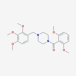 molecular formula C23H30N2O6 B247526 1-(2,6-Dimethoxybenzoyl)-4-(2,3,4-trimethoxybenzyl)piperazine 