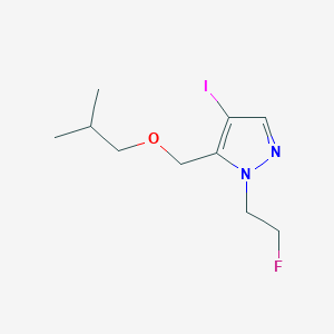 molecular formula C10H16FIN2O B2475260 1-(2-fluoroethyl)-4-iodo-5-(isobutoxymethyl)-1H-pyrazole CAS No. 1856088-58-8
