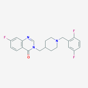 molecular formula C21H20F3N3O B2475270 3-[[1-[(2,5-Difluorophenyl)methyl]piperidin-4-yl]methyl]-7-fluoroquinazolin-4-one CAS No. 2415503-86-3