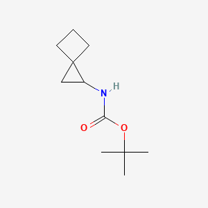 molecular formula C11H19NO2 B2475273 叔丁基N-{螺[2.3]己烷-1-基}氨基甲酸酯 CAS No. 1824168-87-7