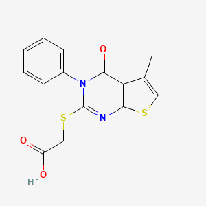 (5,6-Dimethyl-4-oxo-3-phenyl-3,4-dihydro-thieno[2,3-d]pyrimidin-2-ylsulfanyl)-acetic acid