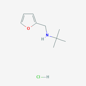 molecular formula C9H16ClNO B2475276 盐酸N-(2-呋喃甲基)-2-甲基-2-丙胺 CAS No. 1050480-36-8