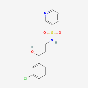 molecular formula C14H15ClN2O3S B2475283 N-[3-(3-Chlorphenyl)-3-hydroxypropyl]pyridin-3-sulfonamid CAS No. 2034526-05-9