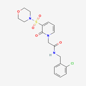 molecular formula C18H20ClN3O5S B2475285 N-(2-chlorobenzyl)-2-(3-(morpholinosulfonyl)-2-oxopyridin-1(2H)-yl)acetamide CAS No. 1251629-26-1
