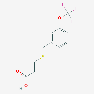 3-((3-(Trifluoromethoxy)benzyl)thio)propanoic acid