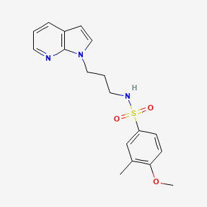 B2475289 N-(3-(1H-pyrrolo[2,3-b]pyridin-1-yl)propyl)-4-methoxy-3-methylbenzenesulfonamide CAS No. 1797262-12-4