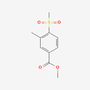 molecular formula C10H12O4S B2475291 Methyl 3-methyl-4-(methylsulfonyl)benzoate CAS No. 1226776-89-1; 79387-69-2