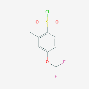 molecular formula C8H7ClF2O3S B2475292 4-(Difluoromethoxy)-2-methylbenzene-1-sulfonyl chloride CAS No. 1549651-03-7