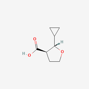 molecular formula C8H12O3 B2475297 (2S,3R)-2-Cyclopropyltetrahydrofuran-3-carboxylic acid CAS No. 2126144-50-9